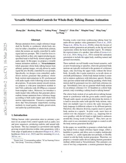 Versatile Multimodal Controls for Expressive Talking Human Animation