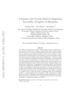 A Semantic Link Network Model for Supporting Traceability of Logistics on Blockchain
