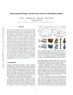 Representing 3D Shapes With 64 Latent Vectors for 3D Diffusion Models