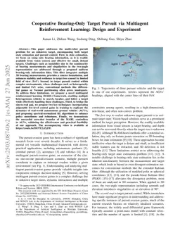 Cooperative Bearing-Only Target Pursuit via Multiagent Reinforcement Learning: Design and Experiment