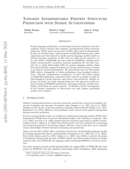 Towards Interpretable Protein Structure Prediction with Sparse Autoencoders
