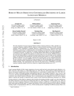 Robust Multi-Objective Controlled Decoding of Large Language Models