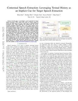 Contextual Speech Extraction: Leveraging Textual History as an Implicit Cue for Target Speech Extraction