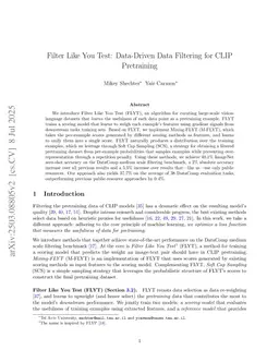 Filter Like You Test: Data-Driven Data Filtering for CLIP Pretraining