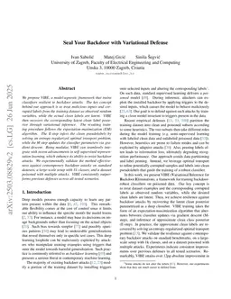 Seal Your Backdoor with Variational Defense