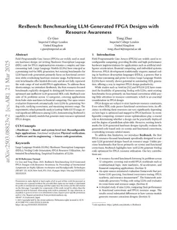 ResBench: Benchmarking LLM-Generated FPGA Designs with Resource Awareness