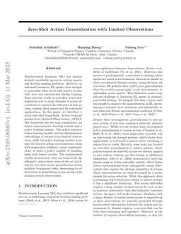 Zero-Shot Action Generalization with Limited Observations