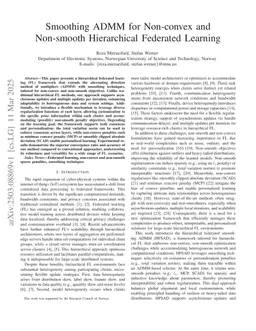 Smoothing ADMM for Non-convex and Non-smooth Hierarchical Federated Learning