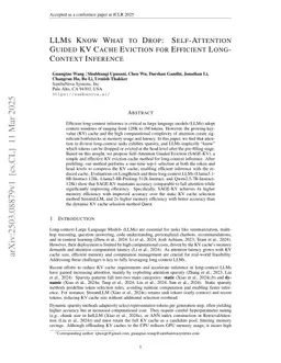 LLMs Know What to Drop: Self-Attention Guided KV Cache Eviction for Efficient Long-Context Inference
