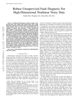 Robust Unsupervised Fault Diagnosis For High-Dimensional Nonlinear Noisy Data
