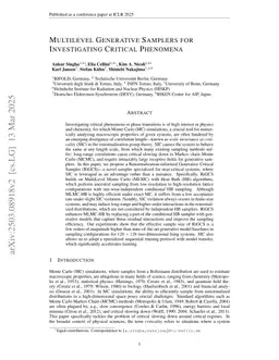 Multilevel Generative Samplers for Investigating Critical Phenomena