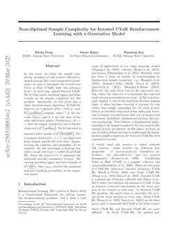 Near-Optimal Sample Complexity for Iterated CVaR Reinforcement Learning with a Generative Model