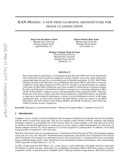 KAN-Mixers: a new deep learning architecture for image classification