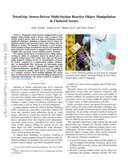 TetraGrip: Sensor-Driven Multi-Suction Reactive Object Manipulation in Cluttered Scenes