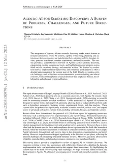 Agentic AI for Scientific Discovery: A Survey of Progress, Challenges, and Future Directions