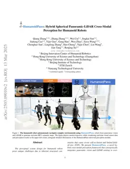 HumanoidPano: Hybrid Spherical Panoramic-LiDAR Cross-Modal Perception for Humanoid Robots