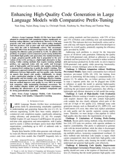 Enhancing High-Quality Code Generation in Large Language Models with Comparative Prefix-Tuning