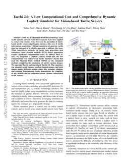 Tacchi 2.0: A Low Computational Cost and Comprehensive Dynamic Contact Simulator for Vision-based Tactile Sensors
