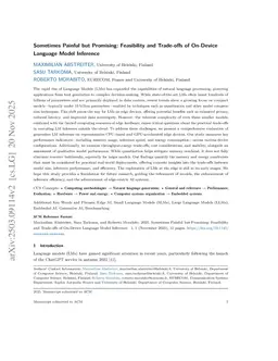 Sometimes Painful but Certainly Promising: Feasibility and Trade-offs of Language Model Inference at the Edge