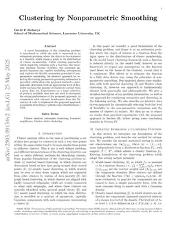 Clustering by Nonparametric Smoothing