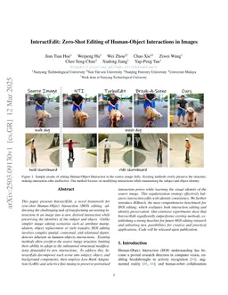 InteractEdit: Zero-Shot Editing of Human-Object Interactions in Images
