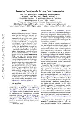 Generative Frame Sampler for Long Video Understanding