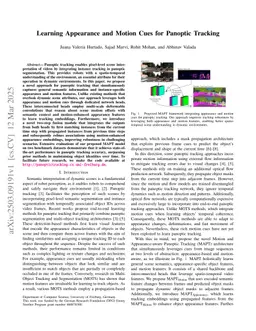 Learning Appearance and Motion Cues for Panoptic Tracking