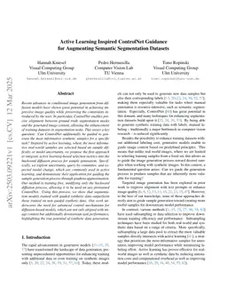 Active Learning Inspired ControlNet Guidance for Augmenting Semantic Segmentation Datasets