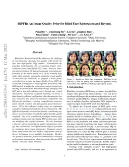 IQPFR: An Image Quality Prior for Blind Face Restoration and Beyond