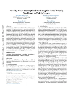 Priority-Aware Preemptive Scheduling for Mixed-Priority Workloads in MoE Inference