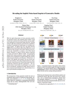 Revealing the Implicit Noise-based Imprint of Generative Models