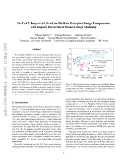 PerCoV2: Improved Ultra-Low Bit-Rate Perceptual Image Compression with Implicit Hierarchical Masked Image Modeling
