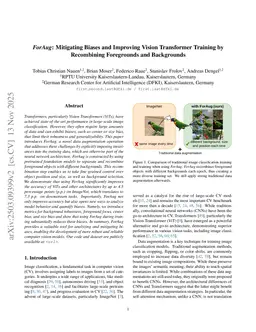 ForAug: Recombining Foregrounds and Backgrounds to Improve Vision Transformer Training with Bias Mitigation