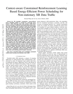 Context-aware Constrained Reinforcement Learning Based Energy-Efficient Power Scheduling for Non-stationary XR Data Traffic