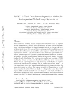 Diff-CL: A Novel Cross Pseudo-Supervision Method for Semi-supervised Medical Image Segmentation