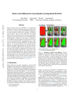 Monte Carlo Diffusion for Generalizable Learning-Based RANSAC