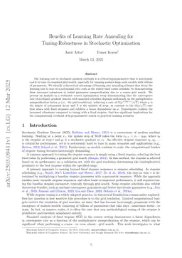 Learning Rate Annealing Improves Tuning Robustness in Stochastic Optimization