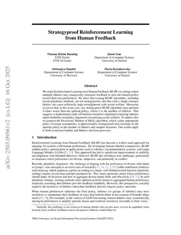 Strategyproof Reinforcement Learning from Human Feedback