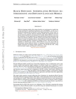 Block Diffusion: Interpolating Between Autoregressive and Diffusion Language Models