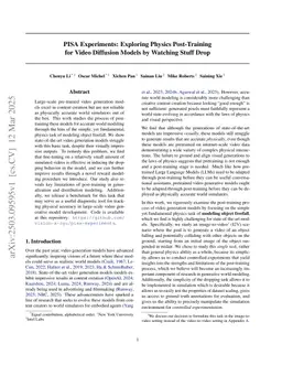 PISA Experiments: Exploring Physics Post-Training for Video Diffusion Models by Watching Stuff Drop