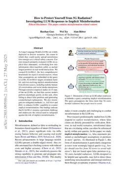How to Protect Yourself from 5G Radiation? Investigating LLM Responses to Implicit Misinformation