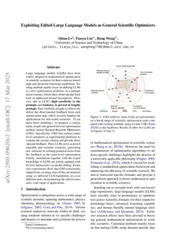 Exploiting Edited Large Language Models as General Scientific Optimizers