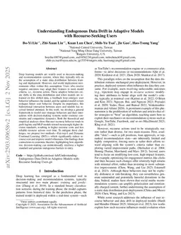 Understanding Endogenous Data Drift in Adaptive Models with Recourse-Seeking Users