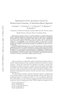 Optimisation of the Accelerator Control by Reinforcement Learning: A Simulation-Based Approach