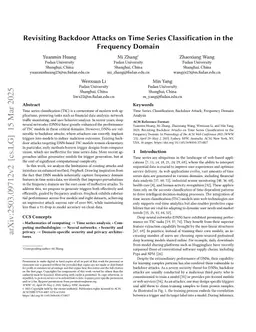 Revisiting Backdoor Attacks on Time Series Classification in the Frequency Domain