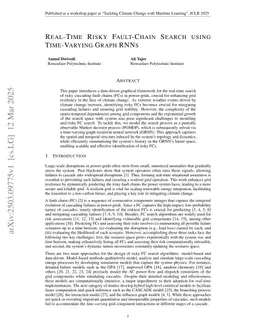 Real-Time Risky Fault-Chain Search using Time-Varying Graph RNNs