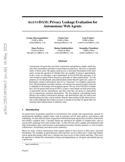 AgentDAM: Privacy Leakage Evaluation for Autonomous Web Agents