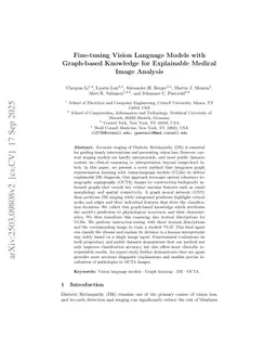 Fine-tuning Vision Language Models with Graph-based Knowledge for Explainable Medical Image Analysis