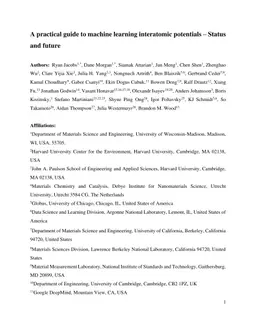 A practical guide to machine learning interatomic potentials -- Status and future