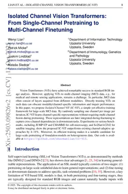 Isolated Channel Vision Transformers: From Single-Channel Pretraining to Multi-Channel Finetuning